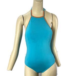 Afriel & Tabbris Swimsuit Halter Blue Orange Sz 6